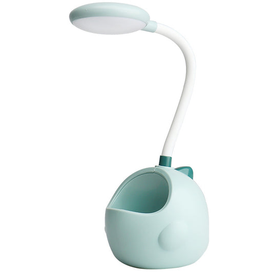 Cartoon Dinosaur Pen Holder Desk Lamp Creative Foldable Learning Reading Lamp Led Eye Protection Lamp