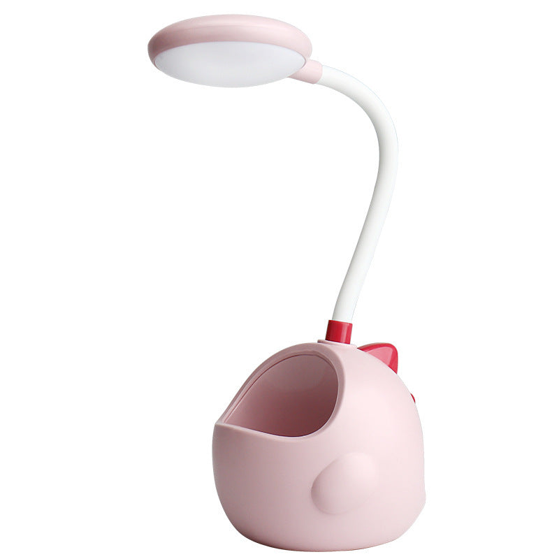 Cartoon Dinosaur Pen Holder Desk Lamp Creative Foldable Learning Reading Lamp Led Eye Protection Lamp