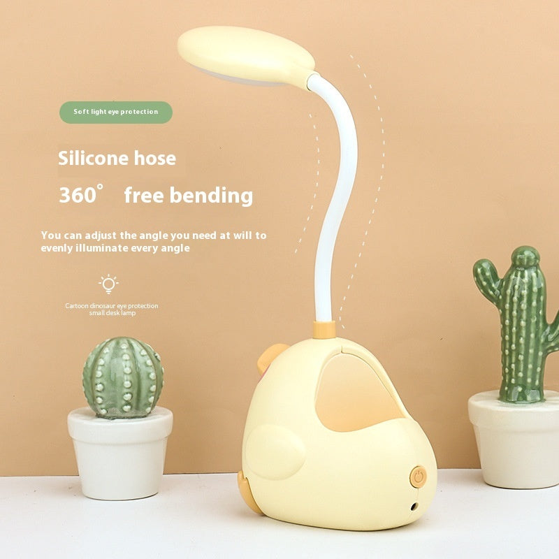 Cute Duck Pen Holder Storage LED Desk Lamp Usb Charging