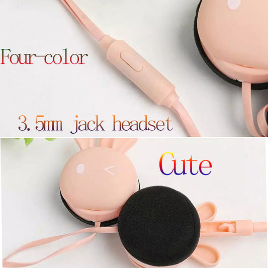 Cute Cartoon Animal Pattern Earpiece Sports Cable